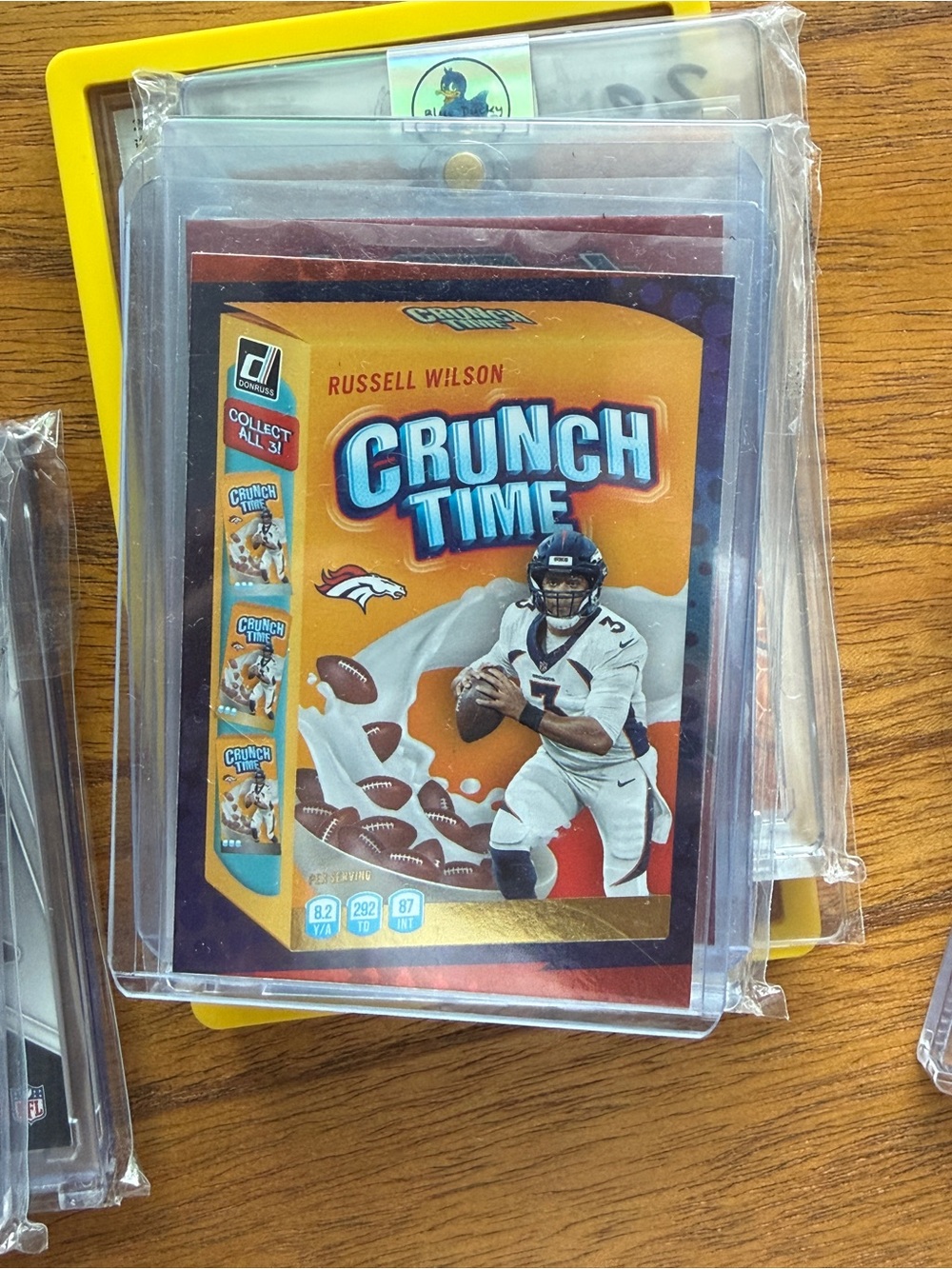 Russell Wilson Crunch Time Football Card - Orange case hit